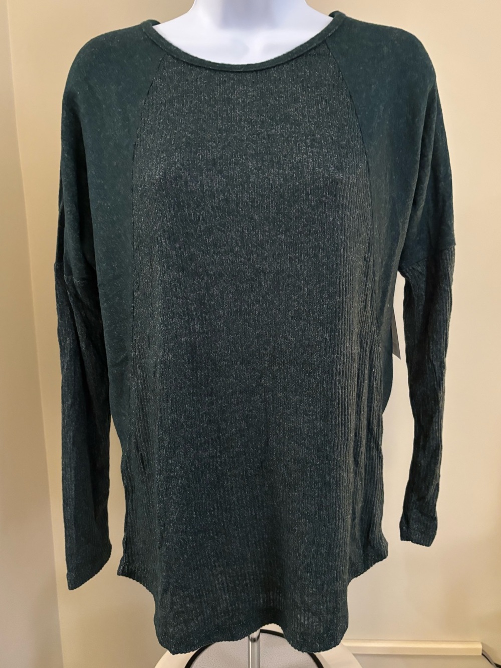 SO Women's Dark Green Long Sleeve Knit Top